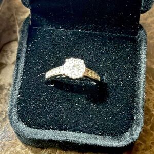 .72 carat genuine diamond halo engagement ring